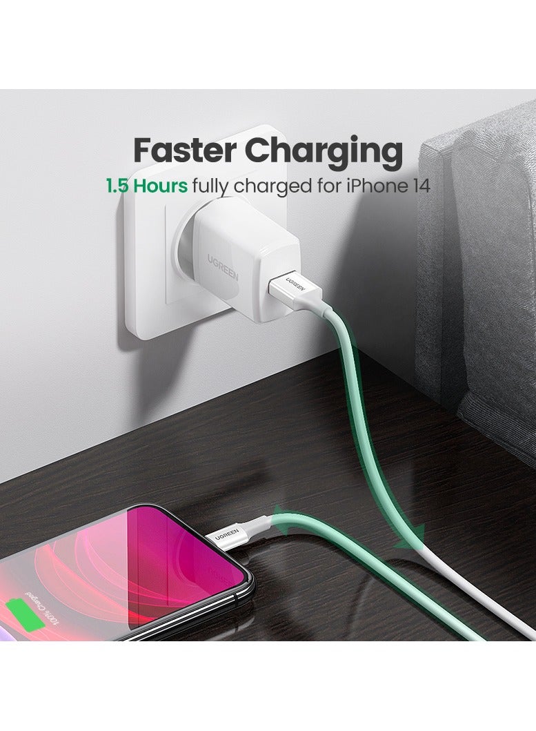 Ugreen USB-A to Lightning Cable 2.4A Max White 1M White  - Image 3