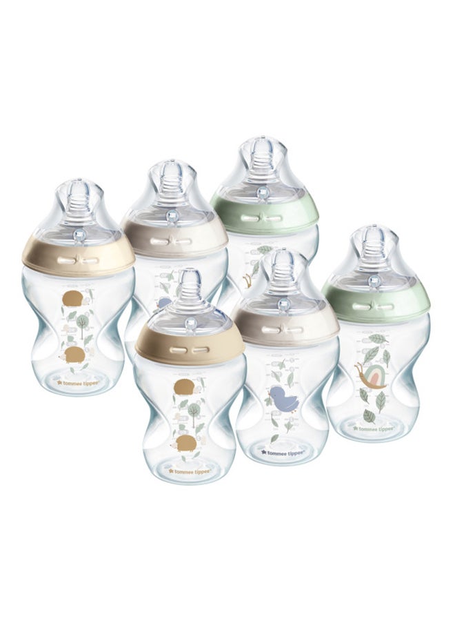 تومي تيبي Pack Of 6 Baby Feeding Bottle 260 ML, 0 Months + - Image 1