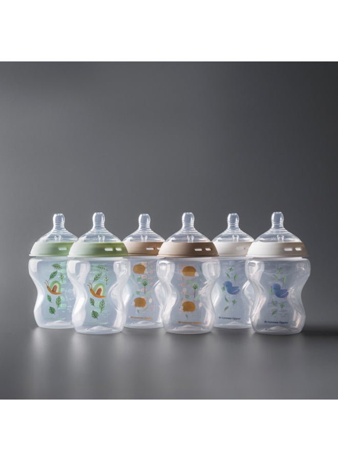تومي تيبي Pack Of 6 Baby Feeding Bottle 260 ML, 0 Months + - Image 5