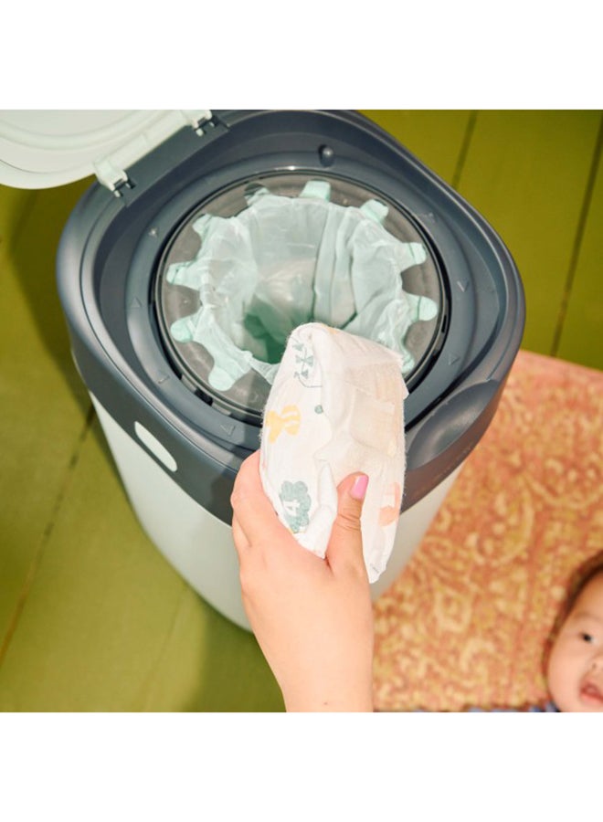 تومي تيبي Twist & Click Nappy Disposal Bin - White  - Image 3