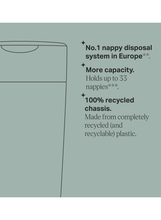 تومي تيبي Twist & Click Nappy Disposal Bin - White  - Image 5