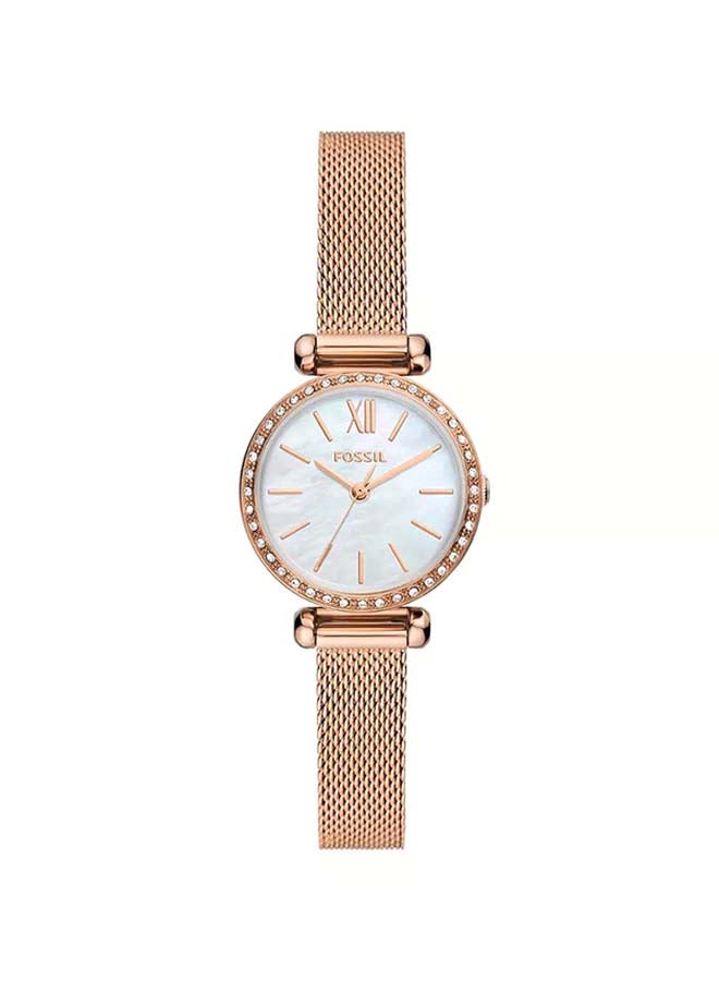 FOSSIL Women's Tillie Mini Three-Hand Rose Gold-Tone Stainless Steel Mesh Watch BQ3897 - 26mm  - Image 1