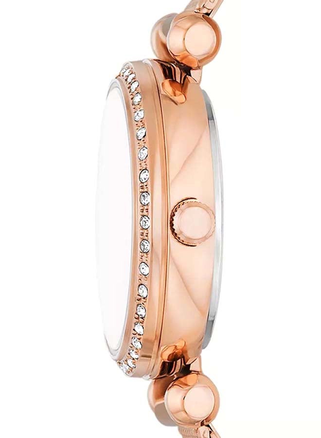 FOSSIL Women's Tillie Mini Three-Hand Rose Gold-Tone Stainless Steel Mesh Watch BQ3897 - 26mm  - Image 2