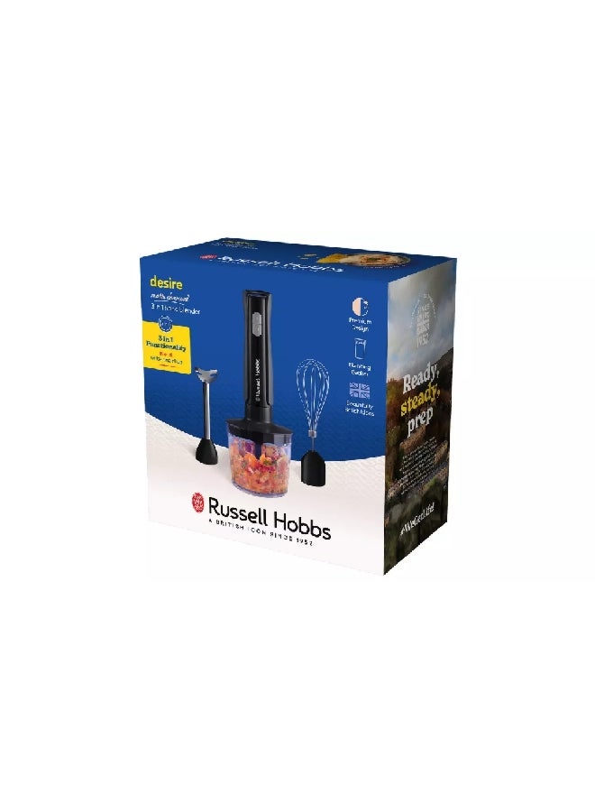Russell Hobbs 500W Desire 3-in-1 Hand Blender Charcoal and Clear 24 x 13.6 x 24.2 cm 27141GCC 27141GCC Charcoal and Clear  - Image 5