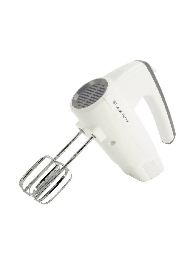 Russell Hobbs 250W Go Create Electric Hand Mixer White and Grey 21 x 10.2 x 22 cm 27520GCC 250 W 27520GCC White and Grey  - Image 1