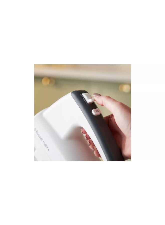 Russell Hobbs 250W Go Create Electric Hand Mixer White and Grey 21 x 10.2 x 22 cm 27520GCC 250 W 27520GCC White and Grey  - Image 4