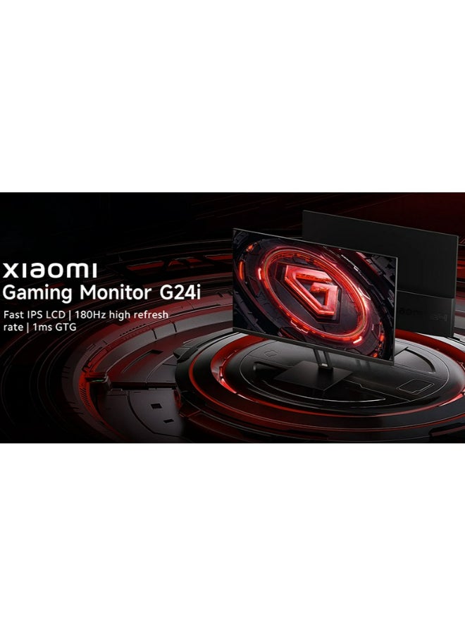 Xiaomi - 23.8" Inch Flat Gaming Monitor (1920x1080) G24i, FreeSync, Upto 1ms Response Time, 180Hz Refresh Rate, IPS Panel Type with x1 HDMI Port - ELA5627UK | Black - Image 1
