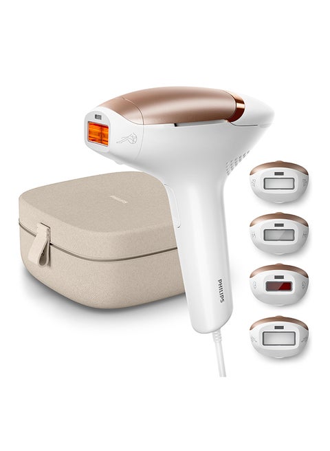 Lumea 9000 Series Ipl Hair laser Removal Device Smartskin Sensor Clinically Proven Performance, 4 Attachments BRI984/02, 60 Days Money Back Guarantee Rose Gold/White