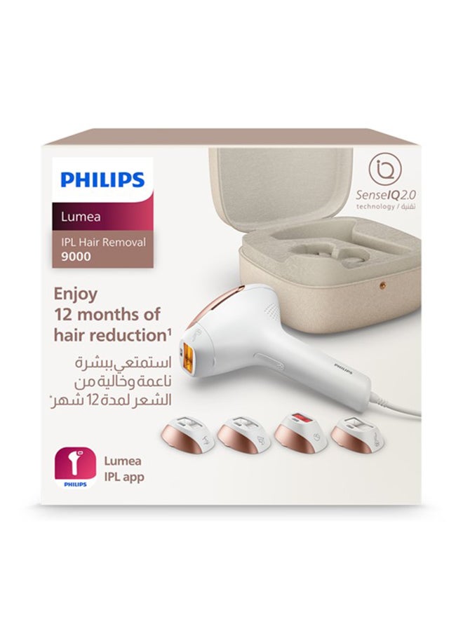 Philips Lumea 9000 Series Ipl Hair laser Removal Device Smartskin Sensor Clinically Proven Performance, 4 Attachments, 60 Days Money Back Guarantee Rose Gold/White - Image 3