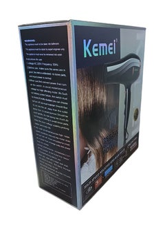 كيمي Km-8820 Professional Ionic Hair Dryer With High Power And Different Speeds In Black  - Image 4