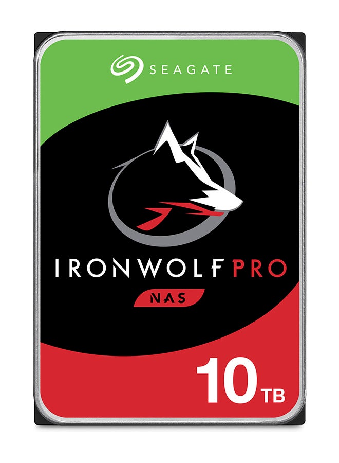 Seagate - 10TB IronWolf Pro SATA III 3.5" Internal NAS HDD, Up to 263 MB/s Data Transfer Rate, 7200 rpm, 256MB Cache, 2 Million Hours MTBF, 550TB per Year Workload Rate, 2Mn Hours MTBF | ST10000NT001 10 TB - Image 1