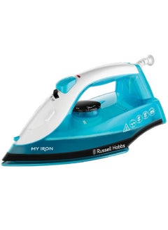 Russell Hobbs 1800W Non-Stick Ceramic Plate Steam Iron Blue and White 27.5 x 13 x 11 cm 25580GCC 260 ml 1800 W 25580GCC Blue and White  - Image 1
