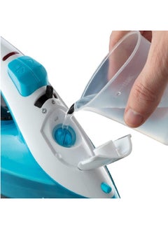 Russell Hobbs 1800W Non-Stick Ceramic Plate Steam Iron Blue and White 27.5 x 13 x 11 cm 25580GCC 260 ml 1800 W 25580GCC Blue and White  - Image 4