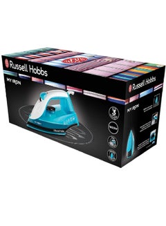 Russell Hobbs 1800W Non-Stick Ceramic Plate Steam Iron Blue and White 27.5 x 13 x 11 cm 25580GCC 260 ml 1800 W 25580GCC Blue and White  - Image 5