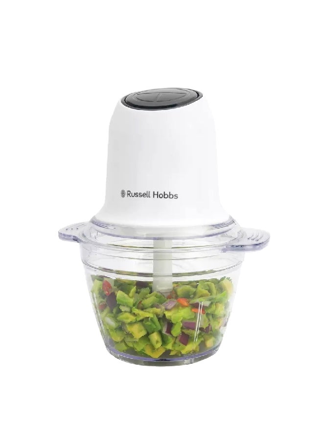 Russell Hobbs 300W Go Create Electric Mini Chopper White and Grey 27.2 x 18.9 x 19.5 cm 27540GCC 300 W 27540GCC White and Grey  - Image 1