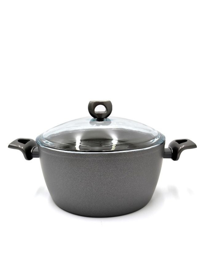 Korkmaz Korkmaz Nora Ceramic Casserole | Non Stick Stock Pot Grey  - Image 1