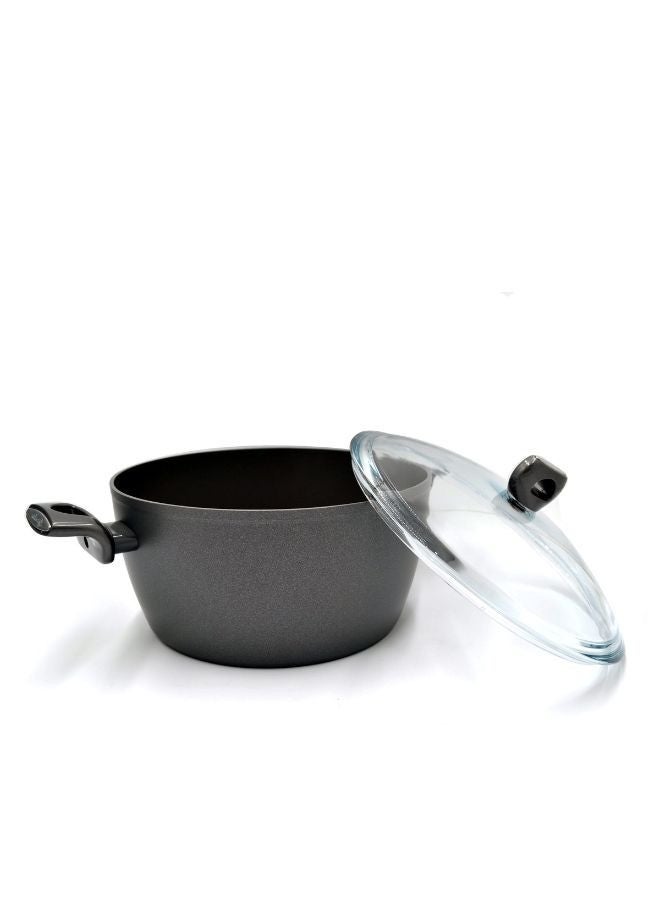 Korkmaz Korkmaz Nora Ceramic Casserole | Non Stick Stock Pot Grey  - Image 3
