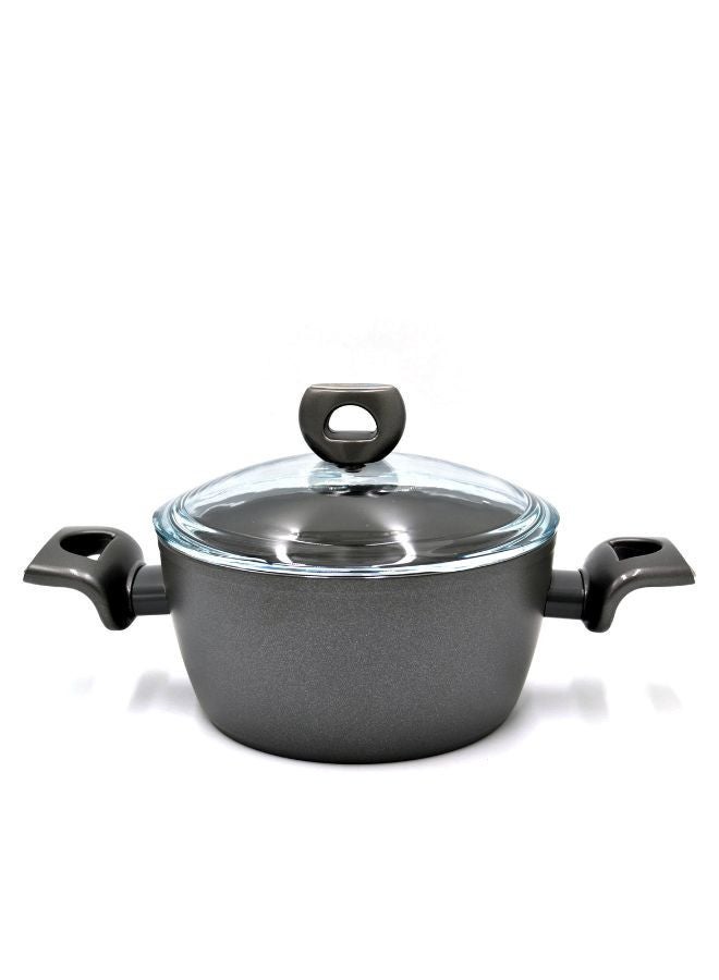 Korkmaz Korkmaz Nora Ceramic Casserole | Non Stick Stock Pot Grey  - Image 1