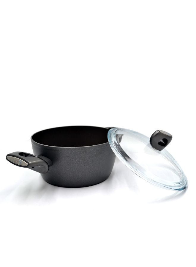 Korkmaz Korkmaz Nora Ceramic Casserole | Non Stick Stock Pot Grey  - Image 3