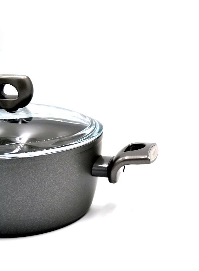 Korkmaz Korkmaz Nora Ceramic Casserole | Non Stick Stock Pot Grey  - Image 2