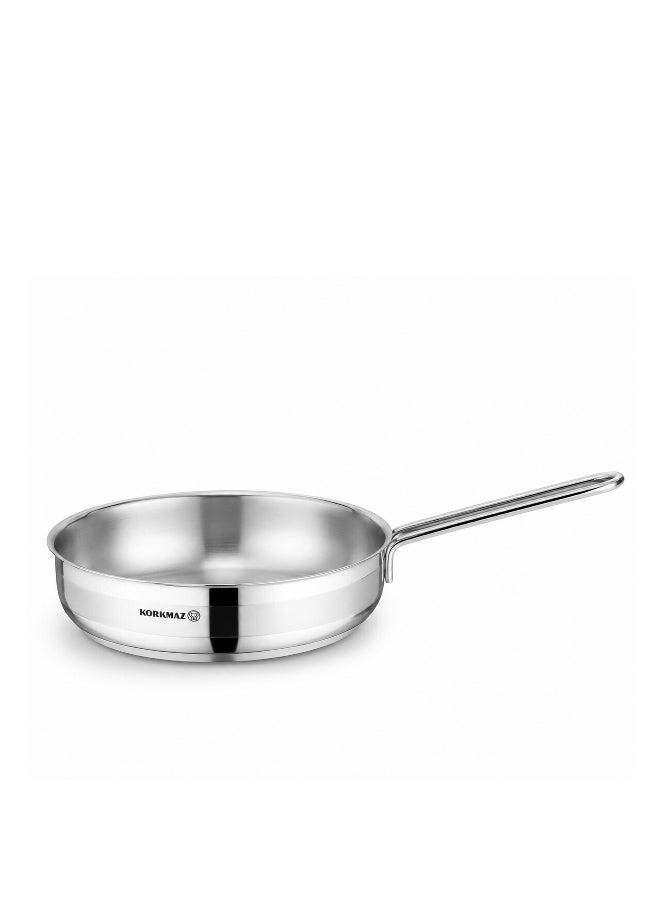 Korkmaz Alfaron 7 Pieces Stainless Steel Cookware Set |Stainless Steel Tri-Ply Sandwich Base | Induction Compatible Pots and Pans Set | Silver - KA1954 Silver Silver - Image 4