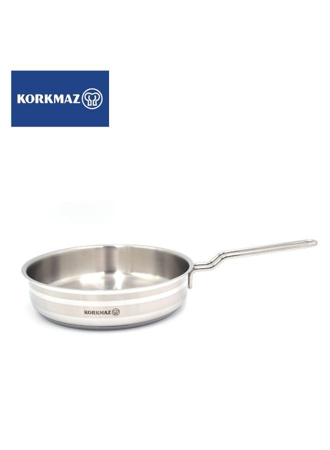 Korkmaz Korkmaz Astron 7 pcs Cookware Set | Pots and Pans Set | Stainless Steel Inductions Cookware Sets A2054 Silver  - Image 3