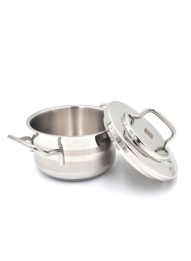 Korkmaz Korkmaz Astron 7 pcs Cookware Set | Pots and Pans Set | Stainless Steel Inductions Cookware Sets A2054 Silver  - Image 2