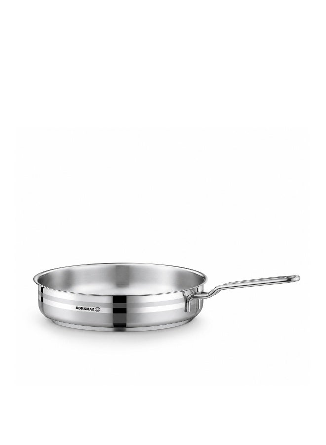 Korkmaz Astron 7 Pieces Cookware Set | Stainless Steel Tri-Ply Sandwich Base | Induction Compatible Cooking Set | Silver - KA2054 Silver Silver - Image 2