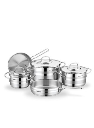 Astron 8-Piece Stainless Steel Cookware Set KA2055