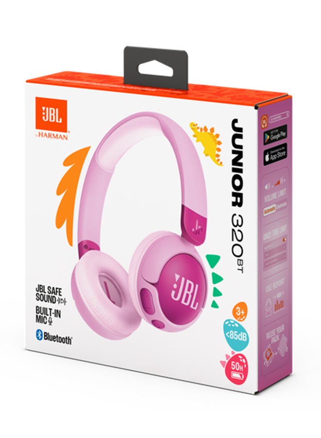 JBL - Junior 320 BT Wireless On-Ear Bluetooth Headphones with Built-in Microphone for Kids, 50 Hours Playback, Safe Sound, Low Volume, Easy Operation and Sticker Set - JBLJR320BTPUR Purple - Image 1