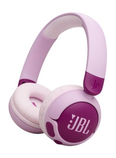JBL Junior 320 BT Wireless On-Ear Bluetooth Headphones with Built-in Microphone for Kids, 50 Hours Playback, Safe Sound, Low Volume, Easy Operation and Sticker Set - JBLJR320BTPUR Purple  - Image 1