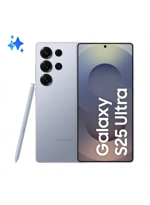 Galaxy S25 Ultra AI Dual SIM Titanium Silverblue 12GB RAM 512GB 5G - Middle East Version