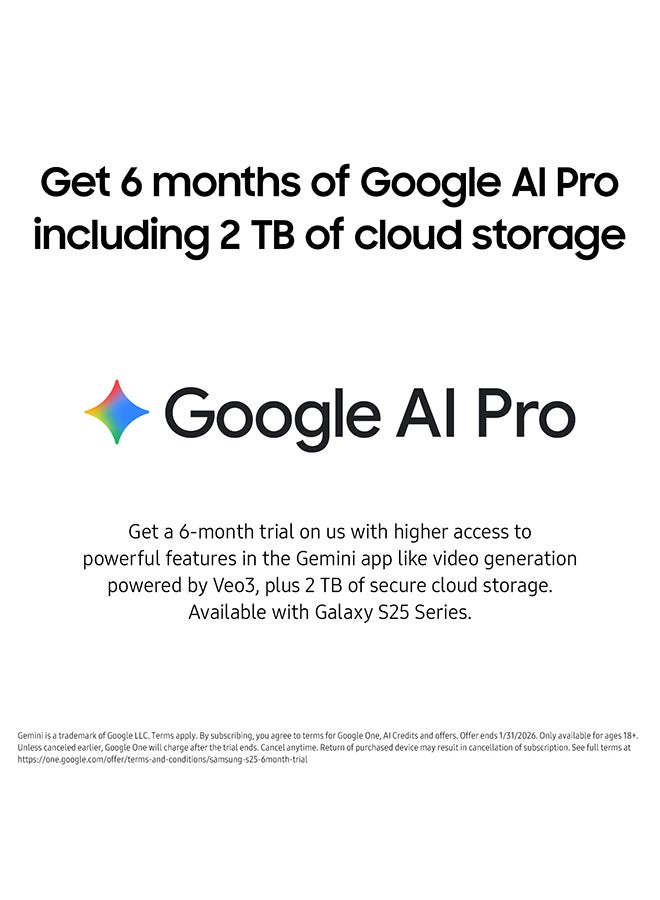 Samsung Galaxy S25 AI Dual SIM Silver Shadow 12GB RAM 128GB 5G - Middle East Version - Image 3