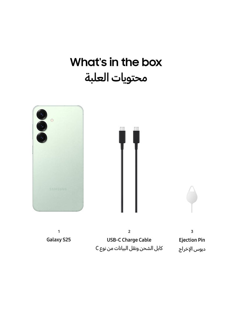 Samsung - Galaxy S25 AI Dual SIM Mint 12GB RAM 256GB 5G - Middle East Version - Image 1
