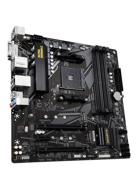 B550M DS3H (rev. 1.0/1.1/1.2/1.3) rev. 1.7 rev. 1.5 rev. 1.4 AMD B550 Ultra Durable Motherboard with Pure Digital VRM Solution, PCIe 4.0 x16 Slot, Dual PCIe 4.0/3.0 M.2 Connectors, Realtek GbE LAN, Smart Fan 5 with FAN STOP,  RGB FUSION 2.0, Q-Flash Plus BLACK