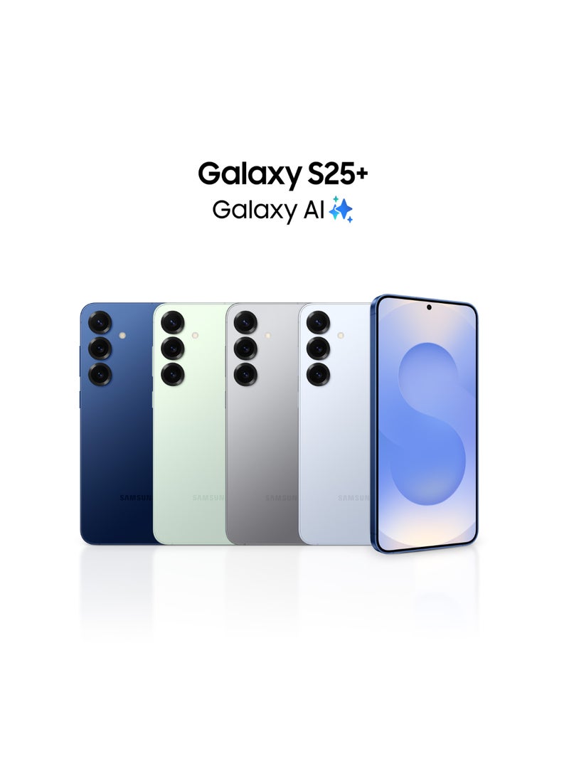 سامسونج - Galaxy S25 Plus AI Dual SIM Silver Shadow 12GB RAM 512GB 5G - Middle East Version - Image 1