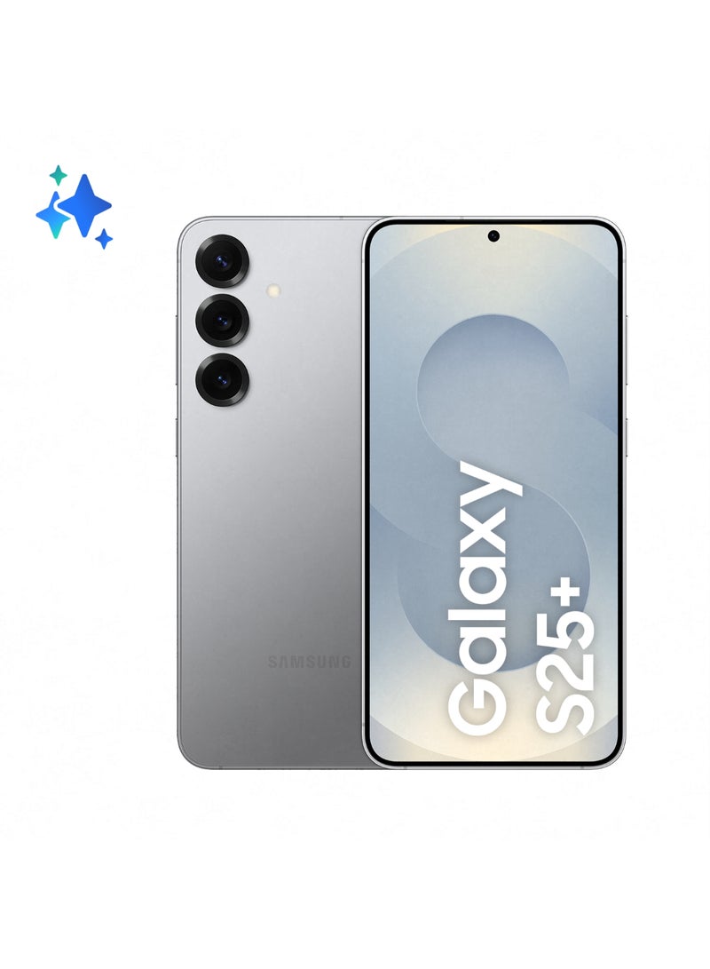 سامسونج - Galaxy S25 Plus AI Dual SIM Silver Shadow 12GB RAM 512GB 5G - Middle East Version - Image 1