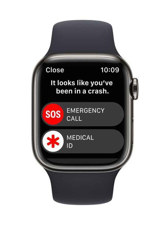 Apple Renewed - Watch Series 8 GPS + Cellular 41mm Graphite Case With Midnight Sport Band Graphite Stainless Steel - Image 5