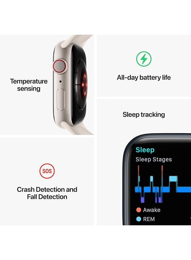 Apple Renewed - Watch Series 8 GPS + Cellular 41mm Case With Milanese Loop Gold Stainless - Image 5