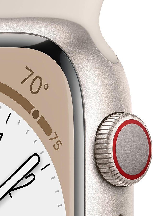 ابل  مجدد - ساعة سلسلة 8 GPS + خلوية 45 مم علبة ألمنيوم مع حزام رياضي حزام رياضي ضوء النجوم - Image 3