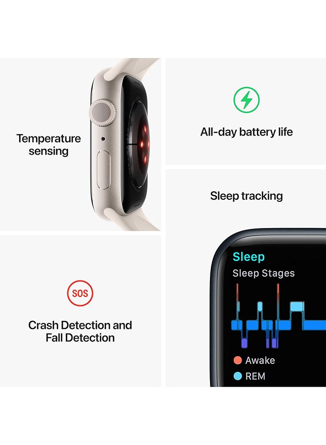 ابل  Renewed - Watch Series 8 GPS 45mm Red Aluminium Case With Sport Band Red - Image 5