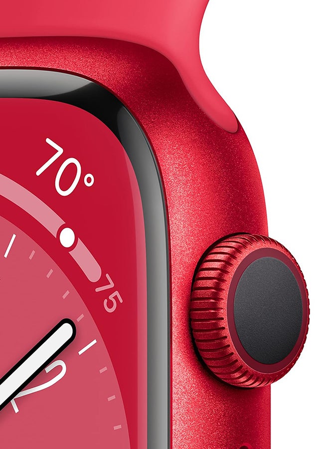 Apple Renewed - Watch Series 8 GPS + Cellular 41mm Red Aluminium Case With Sport Band Red  - Image 3