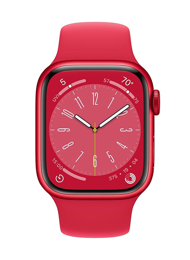 Apple Renewed - Watch Series 8 GPS + Cellular 41mm Red Aluminium Case With Sport Band Red  - Image 2