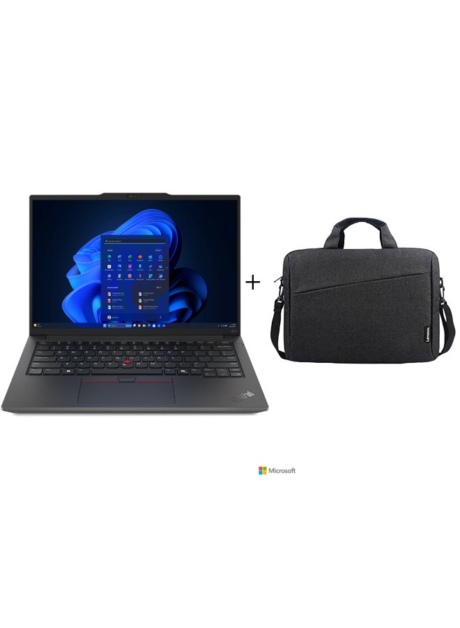 Lenovo ThinkPad E14 Gen6 Laptop With 14 Inch WUXGA(1920x1200) Display IPS,Intel Ultra 7 155H Processor/16GB RAM DDR5/512GB SSD/ Windows 11 Pro/Intel Arc Graphics/ Laptop Casual Toploader English/Arabic Black  - Image 1
