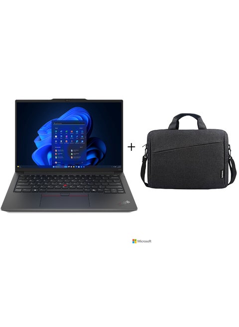ThinkPad E14 Gen6 Laptop With 14 Inch WUXGA(1920X1200) Display IPS,Intel Ultra 5 125U Processor/ 8GB RAM DDR5/512GB SSD/+ Lenovo 15.6" Laptop Casual Toploader English/Arabic Black