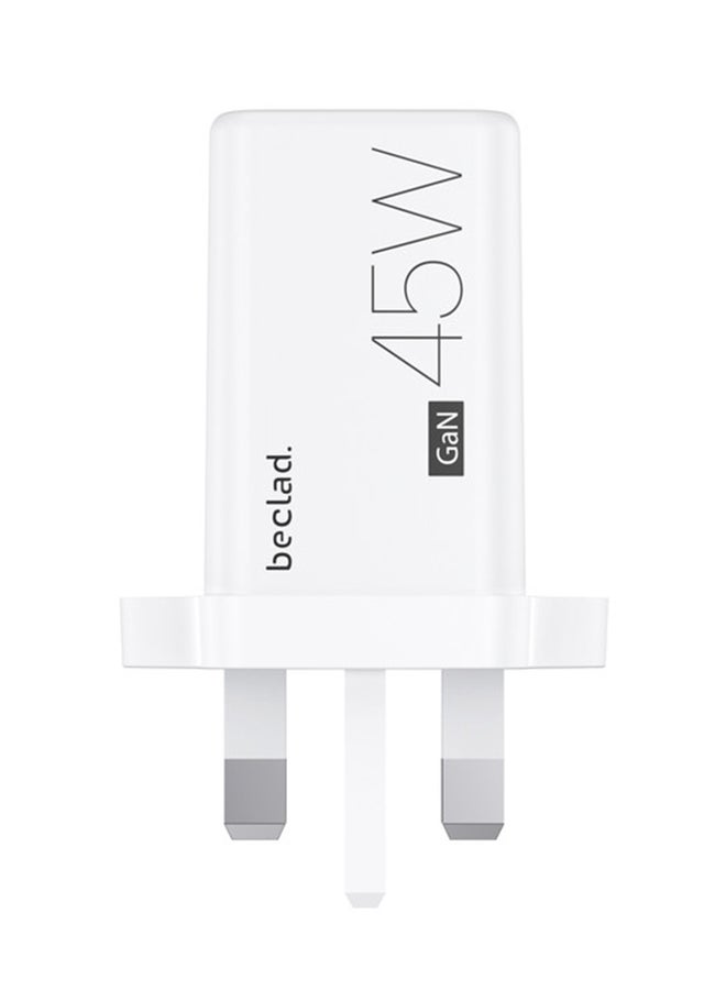 beclad - BECLAD 45W Adapter – Designed for Samsung Galaxy white - Image 1