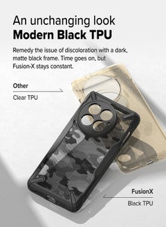Ringke Fusion-X Case Compatible with OnePlus 13 (2024),  Anti-Scratch Advanced Rugged Heavy Duty Bumper PC + TPU Cover - Camo Black  - Image 3