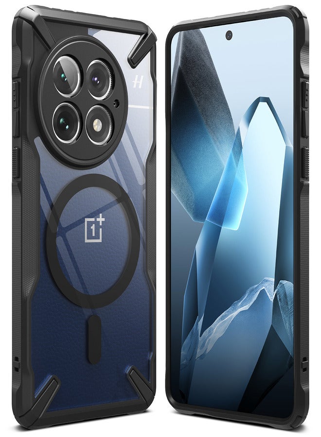 Ringke Fusion-X Magnetic Cover Compatible with OnePlus 13 Case Cover, [Strong Magnet] Anti-Fingerprint Rugged Shockproof Protective Phone Cover - Black  - Image 1