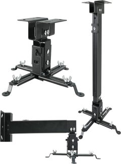 وونكت Universal Projector Ceiling Mount for Projectors with Adjustable Height and Extendable Arms Mount for Home and Office Projector for Ceiling and Walls [Capacity Up to 30 kg] - Black  - Image 1