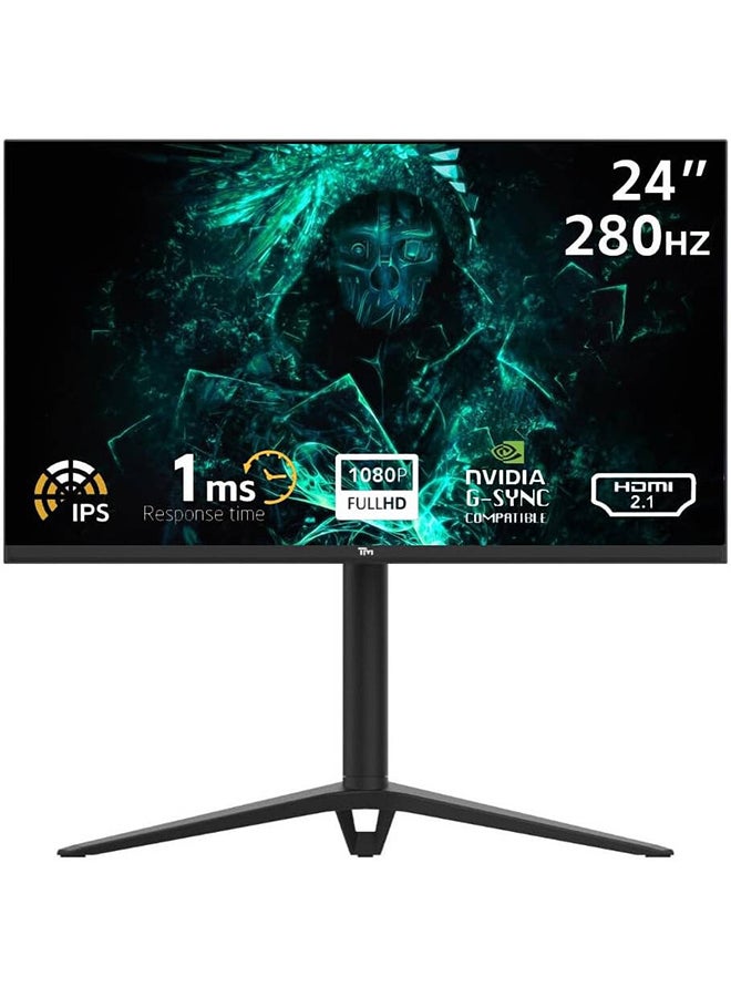 TWISTED MINDS - 24 inch Supreme Series Gaming Monitor, IPS, FHD Resolution, 280Hz Refresh Rate, 1ms Response Time, Nvidia G-SYNC and AMD Free Sync Compatible, | TM24FHD280IPS Black - Image 1